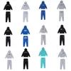 Designer-Trainingsanzug für die Straße, Mäntel aus reiner Baumwolle, Kapuzenpullover, schwarzer Rundhalsausschnitt, Buchstabendruck, Sweatshirts, Rundhalsausschnitt, bestickt, bedruckt, lässige Trapstar-Trainingsanzüge für Herren