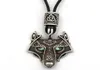 Green Eyes Wolf Pendant Vegvisir Valknut Runes Bead Viking Jewelry Necklace Men Pagan Amulet Talisman Drop119068727101648