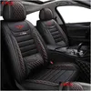 Seat Cushions Black Red Leather Car Er For Suzuki Jimny Liana Ignis Vitara Celerio Grand Swift Ciaz Samurai Accessories H220428 Drop Dh0Df