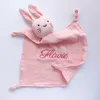Nome personalizzato ricamato succhietto per neonati placare asciugamano per dormire consolatore per neonati coperta di sicurezza regalo per Bron Baby Born 240111
