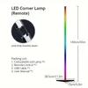 1PC RGB IC Lampa podłogowa, Lampa narożna LED z inteligentną aplikacją zdalne sterowanie muzyką synchronizę ściemniaczkowym, RGB Dream Color Zmieniając nowoczesne światło atmosfowe