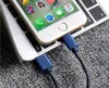 Cabo micro USB 5,9 pés durável Cowboy azul trançado peido cabo de dados de carregamento cabo USB para iPhone X 7 6 Plus 6S