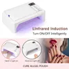 288W Nail Lamp With Hand Pillow LED UV Drying Rest Holder Highpower Quickdrying Polish Baking 240111