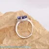 Smyckesdesigner Pandoraring Dora's Band Rings Jiatong S925 Sterling Silver Dove Egg Blue Flash Diamond Personlighet Womanly Fashion Ring