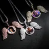 Necklaces New Angel Wings Custom Photo Medallion Pendant and Necklace Iced out Cubic Zirconia pendant Hip Hop Jewelry gift