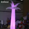 vendita all'ingrosso tubo di colonna di fiori illuminato a forma di palma gonfiabile a LED gigante colorato di alta qualità per la decorazione di eventi di feste di nozze