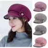 Bérets Mode Femmes Béret Chapeaux Hiver Chaud Casual Casquette Polaire Chapeau Octogonal Laine Bonnet Tricoté