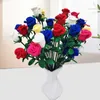 Other Arts and Crafts Simulated Handmade Rose Artificial Flowers Finished Wool Knitting Crochet Rose Bouquet Valentine's Day Gifts YQ240111