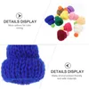 Bérets 10 pièces Mini chapeau tricoté décor fait à la main accessoire tricoté accessoires bricolage matériel plastique