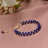 Strand Natuursteen Lapis Lazuli Granaat Amazoniet Amethist Parels Armband Voor Vrouwen Fijne Sieraden Party Bruiloft Luxe Cadeau Handwerk