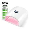 Upgraded 66W Rechargeable Nail Lamp S10 Cordless Dryer Manicure Machine UV Light for Nails Wireless LED 240111