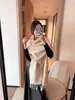 Écharpe de créateur de luxe 100% cachemire femmes camélia épais châle hiver chaud longue frange Pashmina écharpe