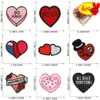 10 Pcs Heart Embroidered Patches for Clothing Wholesale Bulk Iron on Badge Lot Letter Sew Thermocollant Anime Cute Kids Designer