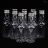 Бутылки для воды 10 шт. 50 мл мини-прозрачные многоразовые маленькие бутылки для вина для вечеринки, свадьбы, ликера с герметичной винтовой крышкой, бутылка алкоголя S