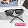Designer Solglasögon Double B Paris Cat's Eye Solglasögon för kvinnors senior White Jinging samma stil Personlig UV -resistenta solglasögon 1850