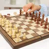 Family Classics Chess with Foldable Board for Kids and Adults Wooden Chess Gift for Christmas Birthday Year240111
