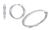 Massief 925 Sterling Zilver Bangle Hoop Oorbellen Set Rec Cubiz Zirkonia Verlovingsbruiloft Bruidsverjaardag Sieraden sets65290581803512