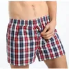 6XL hommes sous-vêtements 5 pièces boxeurs Shorts hommes culottes coton sommeil caleçon rayé Shorts Plaid ample confortable Homewear 240110