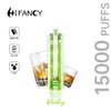 Oryginalny magazyn UE Hifancy Bar 15000 Puffs Vape Desechable Disposable Vape Electronic papieros z ładownym 750 ml 24 ml podwieszka Vaper 12K Puff 15K Vapes