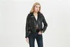 RARF весенне-осенняя куртка из искусственной кожи с поясом, женская мотоциклетная куртка с лацканами, черная байкерская куртка на молнии 240110