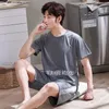 Vêtements de nuit pour hommes Pièces Homewear Shorts de couchage 2 pour PJS Trendyol Casual Hommes Homme 2024 Set Pijamas Korean Pyjama Tops Cotton Nightwear Homme