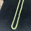 Collier de perles en pierre naturelle pour femmes, couple, cristal vert, chaîne à nœud pour dames, tendance, bijoux de fête quotidiens