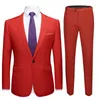 Men's Suits 2024 Spring And Autumn Two Piece Slim Fit Comfortable Casual Tailcoat Set