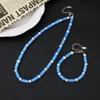 Collier classique de luxe léger, couture de perles d'eau douce naturelles, agate naturelle bleue, bracelet en perles, chaîne de clavicule pour femmes