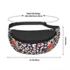 Waist Bags Floral Leopard Spots Bag Vintage Roses Woman Bicycle Pack Funny Polyester