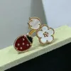 Bague coccinelle Simple en or Rose pour femme, bijou de printemps, marque de luxe, joli tempérament, cadeau de fête