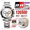 AR+F 126500 SA4131 CRONOGRAGO AUTOMATICO MENS ORGHI CERAMICO BLACO CASE BIANCO BLACI 904L Custodia in acciaio e braccialetto Super Edition 2024 Nuova versione orologi ETA Puretime A1 F2