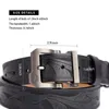 Lyxdesigner Vintage Men's Belt High Quantity Split äkta läderstift spänne midjeband för män jeans 240110