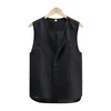 Men's Vests 2024 Thin Button Casual Solid Color Loose Large Youth Top Vest Sleeveless Vintage Washed Tank