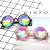 Party Eyewear Grappige Disco Mozaïek Zonnebril Ronde Zon Glas Kristal Zonnebril Concert Show Eyewear235s