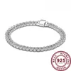 Bracelets Nouveau 925 Sterling Argent Sparkling Ruby Agrafé Balle De Tennis Femmes Original Lune Bracelet Pour DIY Mode Charme Bijoux Cadeau