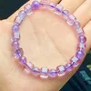 Link-Armbänder, natürliches Amethyst-Würfel-Armband, Schnur-Charms, Strang, exquisiter Schmuck, Geschenk, Heilkristall, Energie, 1 Stück