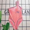 Designer badkläder bikini kvinnor sexiga en bit baddräkter mode utomhus strand sportbaddräkter