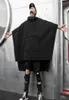 Men039s moletom com capuz houzhou techwear preto oversized moletom baggy trench coat masculino goth punk japonês streetwear h9777910