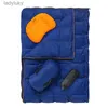 Sleeping Bags 2023 New Multifunctional Warm Travel Blanket Outdoor Camping Cotton Sleeping Bag with Pillow and LinerL240111