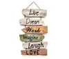 Hanging Wall Sign Rustic Wooden Wall Sign Live Dream Work Imagine Laugh Love Wood Wall Decoration for Home Decor5095280