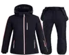 30 Pure Color Ski Suit For Women Windproof Waterproof Snowboard Jacket Set Winter Snow Costumes Ski Jacket Strap Snow Pants 222030570