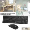 Keyboards Wireless Keyboard Mouse Combo Er 101Keys 2.4Ghz For Android Tv Box Pc Win7/8/10/Vista Desktop Laptop Notebook Drop Deliver Dhk17