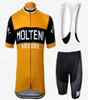 Racing Sets Classic 1976 Retro Cycling Jersey Set Men Summer Bicycle Pro Team Clothes Bike Clothing Breathable Gel Pad Bib Shorts 7325603