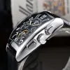 AAA Ginevra marchio di lusso in pelle meccanico automatico orologi da uomo drop tourbillon scheletro oro orologio da polso da uomo219d249M