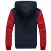 Men's Jackets Casual Hooded Collar 2024 Men Hoodies Sweatshirts Winter Warm Thick Fleece Zipper Jacket Sportswear Outwear Oversized S-5XL