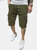 Pantaloncini da uomo US Oversize 5XL Pantaloncini estivi solidi Uomo Big Size Solid Elastico in vita Pantaloncini da uomo Outwear Black Beach Pantaloncini cargo paffuti Ragazzi YQ240111