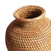 Vases Hand Woven Rattan Flower Basket Vase Planter Floral Arrangement Plant Pot