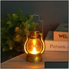 Halloween Toys Electronic Decoration Retro Small Oil Lamp LED Atmosphere Lighting Party Night Ghost Festival Pony Lan Drop Delivery DHCDT