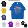 Vêtements de mode de créateurs Hip hop T-shirts T-shirts Young Thug Star Même Sp5der 555555 T-shirt rose Eagle T-shirt à manches courtes 9I4E