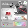 Клавиатуры REDRAGON Fizz K617 RGB USB Мини-механическая игровая проводная клавиатура с красным переключателем 61 клавиша Gamer Компьютер ПК Ноутбук Съемный кабельL240105